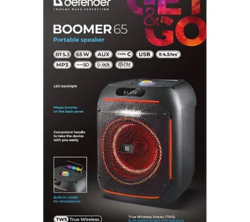 Prijenosni zvučnik Defender Boomer 65, BT/FM/USB/microSD, RMS 65W - Umag