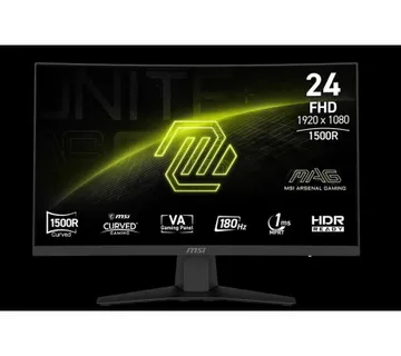MSI MAG 244C, 23.6, VA, Curve 1500R, 1920 x 1080 (FHD), 16:9, 250 NITS, 180Hz, 1ms(MPRT), HDR Ready, - Umag