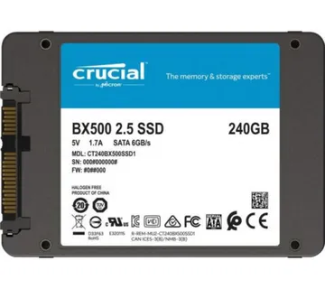 Crucial 240 GB 2,5" SSD, BX500 SATA - Umag