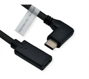 Roline USB-C produžni kabel (DP Alt Mode) C-C, M- kutni/F, 2m - Umag