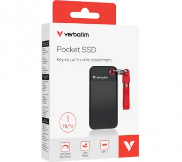 SSD Pocket Verbatim 32192 1TB 3.2 Gen 2, USB-C, crno/crveni - Umag