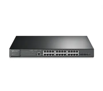 TP-Link Omada JetStream 28-port Gigabit L2+ Smart PoE+ preklopnik (Switch), 24×G-LAN, 4×10G SFP+, RJ45/microUSB console, 19" - Umag