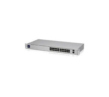 Ubiquiti UniFi Managed 24-port Gigabit Switch, 2×1G SFP, Rack 1U (USW-24) - Umag