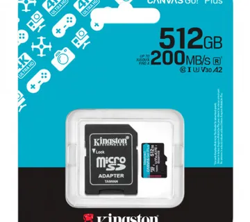 Kingston microSD, Canvas Go! Plus,R200/W160, 512GB - Umag