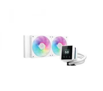 AIO Liquid Cooler DeepCool MYSTIQUE 240 WH ARGB, 240mm, RGB, LCD - Umag