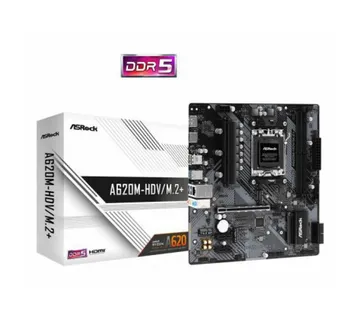 ASRock MB A620AM-HVS, S.AM5 2xDDR5/6800+(OC), PCIe 4.0, G-LAN, HDMI/VGA, mATX - Umag