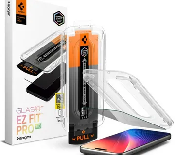 Spigen Glass tR EZ Fit Pro HD (Privacy) 1 Pack, zaštitno staklo za ekran telefona 1 kom - iPhone 17/16 Pro/17 (AGL10098) - cover