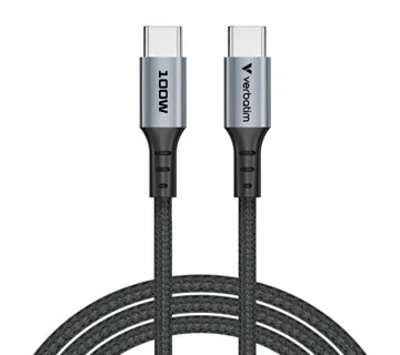 Verbatim Sync &amp; Charge kabel USB-C na USB-C, M/M, 100W PD3.0/QC3.0, crni, 1.2m - Umag