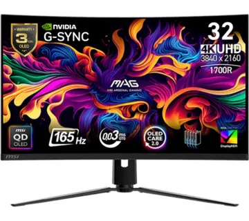 Monitor MSI MAG 321CUP QD-OLED 31.5" / UHD / 165Hz / 0,03ms MPRT / black - adjustable stand - PD 15W - Umag