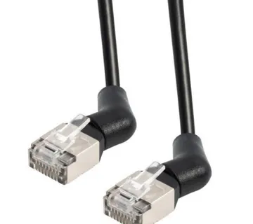 Transmedia CAT6a U FTP Patch Cable 1m black, 360° rotatable - Umag