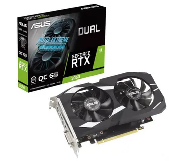 Asus Dual GeForce RTX 3050 OC Edition 6GB GDDR6/96-bit, PCIe 4.0, DVI-D/HDMI/DP - Umag