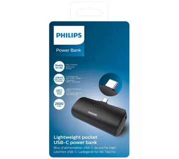 Philips power bank DLP2510C, 2500mAh, USB-C, crni - Umag