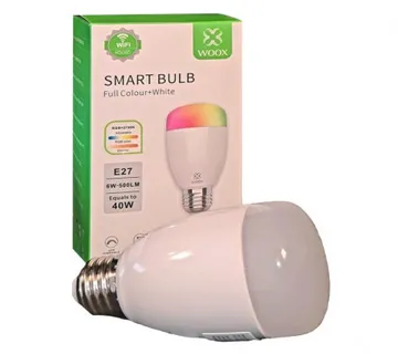 WOOX WiFi Smart LED RGB+CCT žarulja E27, 6W, 500lm, 2700K-6500K dimabilna, WooxHome app, glasovna kontrola - Alexa & Google A - Umag