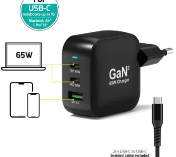 Port zidni punjač 65W type C GaN2 + USB-C kabel 2m - Umag