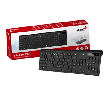 Genius SlimStar 230 II, tipkovnica, USB, crna - Umag