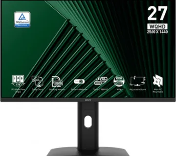 Monitor MSI PRO MP275QPDG / 27" / WQHD / IPS / 100Hz / 1ms (MPRT) / black - adjustable stand - PD 98W - Umag