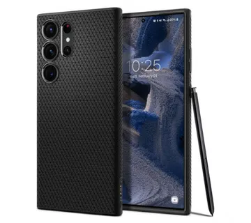 Spigen Liquid Air, zaštitna maska za telefon, crna - Samsung Galaxy S23 Ultra - Umag