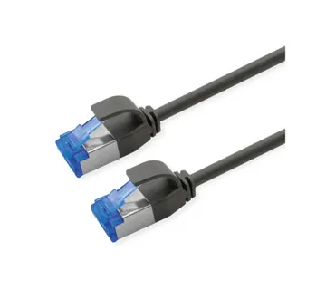 Roline S/FTP (PiMF) Data Center mrežni kabel, Cat.6A (Class EA), slim, LSOH, tangle free, 5.0m, crni - Umag