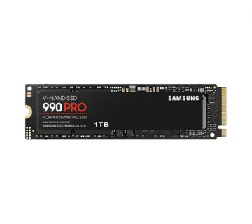 Samsung 990 Pro 1TB NVMe PCIe 4.0 M.2 SSD, R/W: 7450/6900 MB/s, (MZ-V9P1T0BW) - Umag