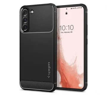 Spigen Rugged Armor, zaštitna maska za telefon, mat crna - Samsung Galaxy S22 - Umag