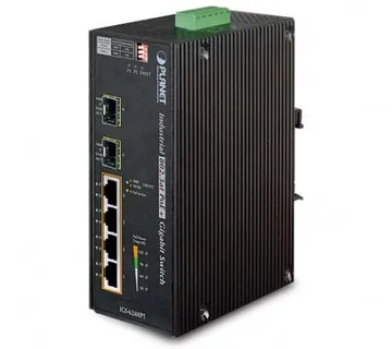 Planet Industrial 4-Port Gigabit POE 2 SFP Ports Switch - Umag