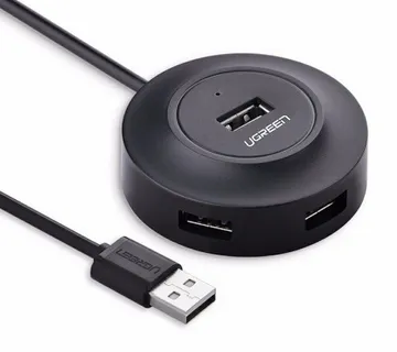 UGREEN 4-portni USB-A HUB 4×USB-A 2.0, crni, 1.0m - Umag