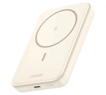 UGREEN prijenosni punjač 10000mAh, bežično punjenje do 15W, USB-C, Power Delivery do 20W, bijeli - Umag