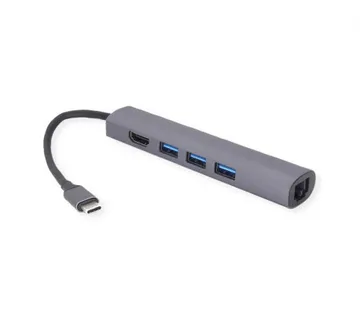 Roline VALUE USB-C docking station, 4K HDMI, 3×USB 3.2 Gen 1, G-LAN - Umag