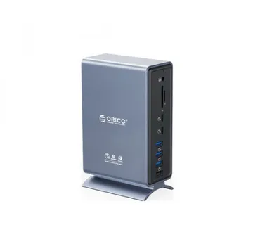 ORICO TB3-S4 USB-C Thunderbolt 3, 15 v 1, 5xUSB-A, 2xTB3, 2xUSB-C, DP, RJ45, SD+TF, napajanje - Umag