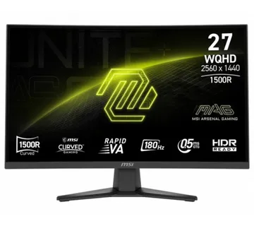 Monitor MSI MAG 275CQF E18 / 27" / WQHD / Rapid VA / 180Hz / 0.5ms (GtG) / curved / black - Umag