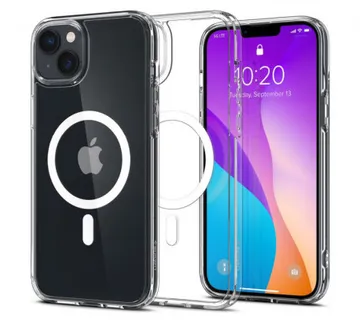Spigen Crystal Hybrid MagSafe, zaštitna maska za telefon, prozirno-bijela - iPhone 14 Plus (ACS04656) - Umag
