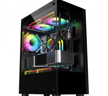 NaviaTec Mariner Gaming case mATX with 3x ARGB Fans, Tempered Glass Sides - Umag