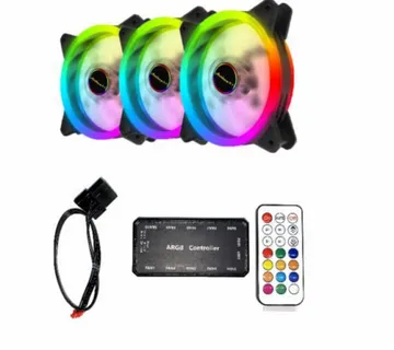 NaviaTec RGB PC Case Dual Ring Fan 3x Controller BUNDLE - Umag
