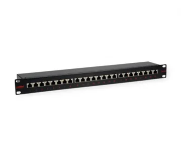 Roline Cat.5e/Class D 19" Patch Panel 24-porta STP, crni - Umag