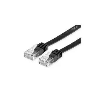 Roline VALUE UTP mrežni flat kabel Cat.6/Class E, 5.0m, crni - Umag