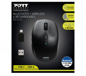 Port miš OFFICE PRO punjivi BLUETOOTH COMBO, crni - Umag