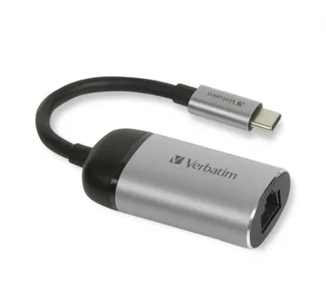 Verbatim USB-C na RJ45 gigabitni ethernet mrežni adapter, aluminijsko kućište - Umag
