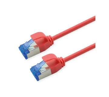 Roline S/FTP (PiMF) Data Center mrežni kabel, Cat.6A (Class EA), slim, LSOH, tangle free, 10m, crveni - Umag