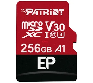 Patriot EP Series 256 GB microSDXC, (red / black, UHS-I U3, A1, Class 10) - Umag