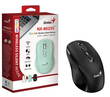 Genius NX-8025S, bežični miš, silent, crni - Umag