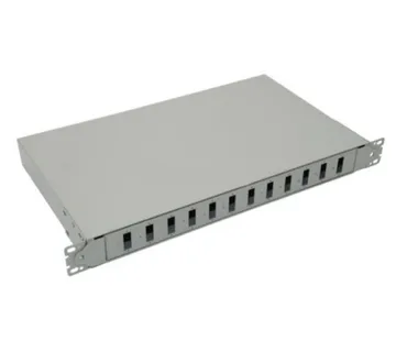 NFO Patch Panel 1U 19" - 12x SC Duplex, Slide-out on rails, 1 tray - Umag