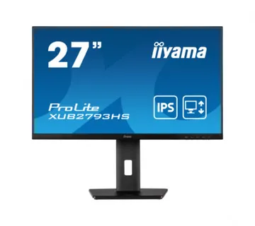 IIYAMA 27" XUB2793HS-B7 FHD (1920x1080) IPS, Pivot, 100Hz, 1ms, 16:9, 300 cd/m2, 1000:1, HDMI/DP, zvučnici, crni - Umag