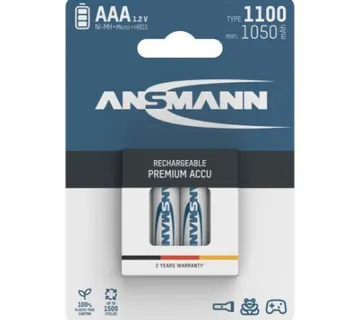 Ansmann NiMH Rechargeable battery AAA HR03 type 1100 (min. 1050 mAh) 4 pcs. blister packaging - Umag