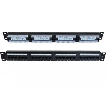 NaviaTec Cat6 Unshielded 24-Port Patch Panel, Crni - Umag
