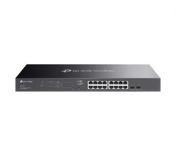 TP-Link Omada JetStream 18-port Gigabit PoE+ upravljiv preklopnik (Switch), 16×G-LAN PoE+, 2×SFP Gigabit, IPv6, 1U 19" rack-m - Umag