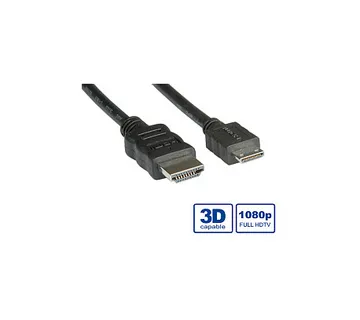 Roline VALUE HDMI High Speed kabel sa mrežom, TIP A (M) - TIP C (M) (mini), 2.0m - Umag