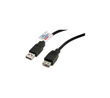 Roline USB2.0 kabel TIP A-A M/F 3.0m, crni (produžni) - Umag