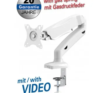 Transmedia full-motion Desk Bracket for LCD monitor 13“ - 27“, white - Umag