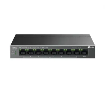 TP-Link 9-port Desktop preklopnik (Switch),9×10/100M RJ45 ports, 63W PoE, 8x port PoE+, do 250m PoE prijenos, Plug&amp;play, meta - Umag