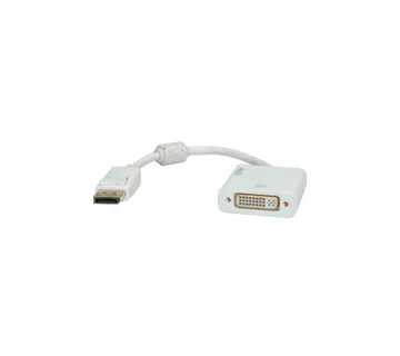 Roline adapter/kabel DisplayPort - DVI-D (24+1), M/F, 4K30, aktivni, 0.15m - Umag